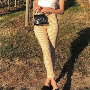 🐝 Garage Yellow Gingham Pants